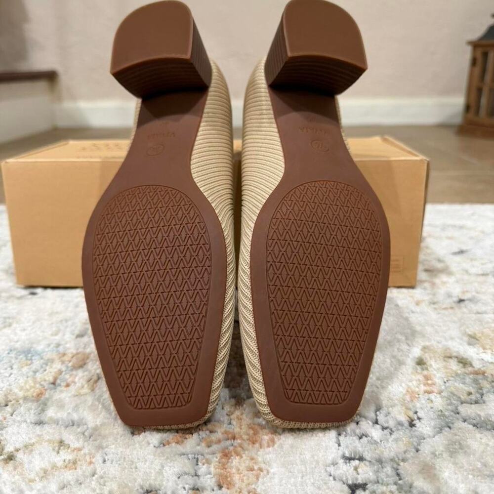 Vivaia Melody Pro Square Toe Chunky Heel in Almond - Picture 4 of 5